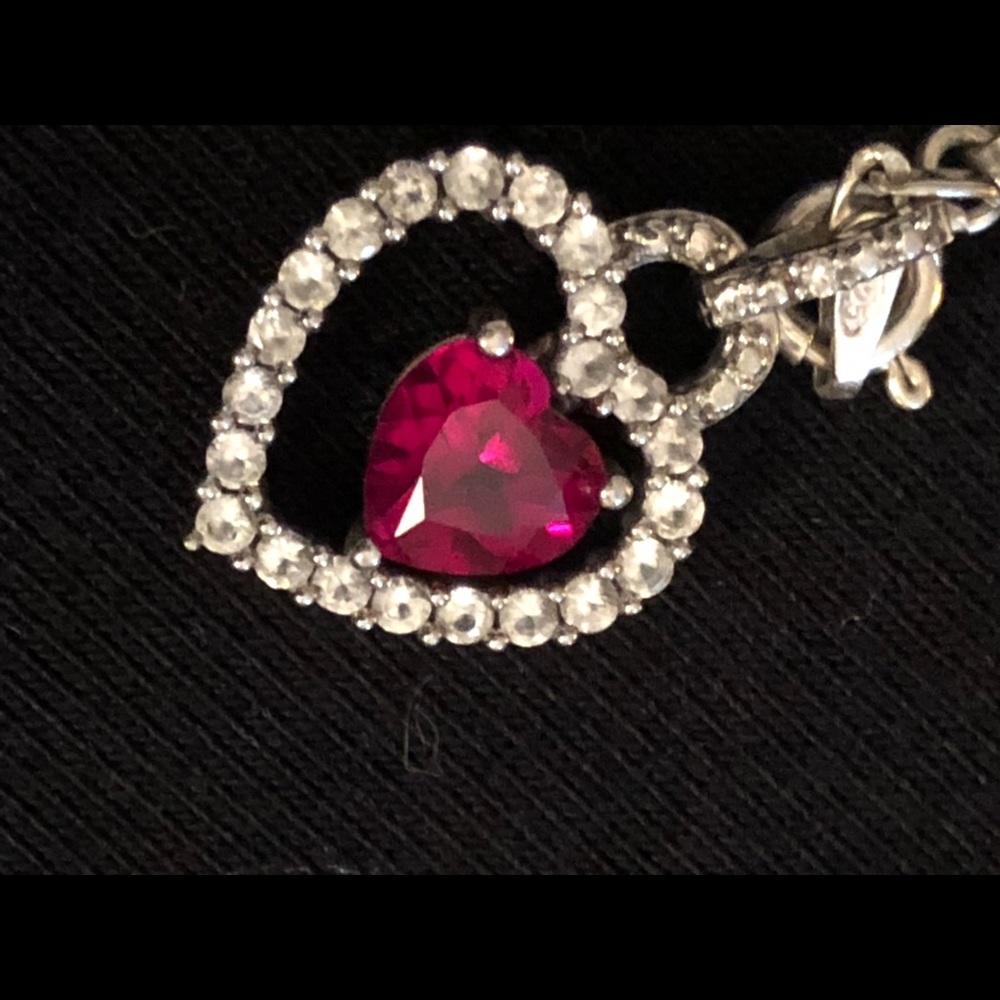 Sterling Silver(((925)))Ruby Necklace - image 1